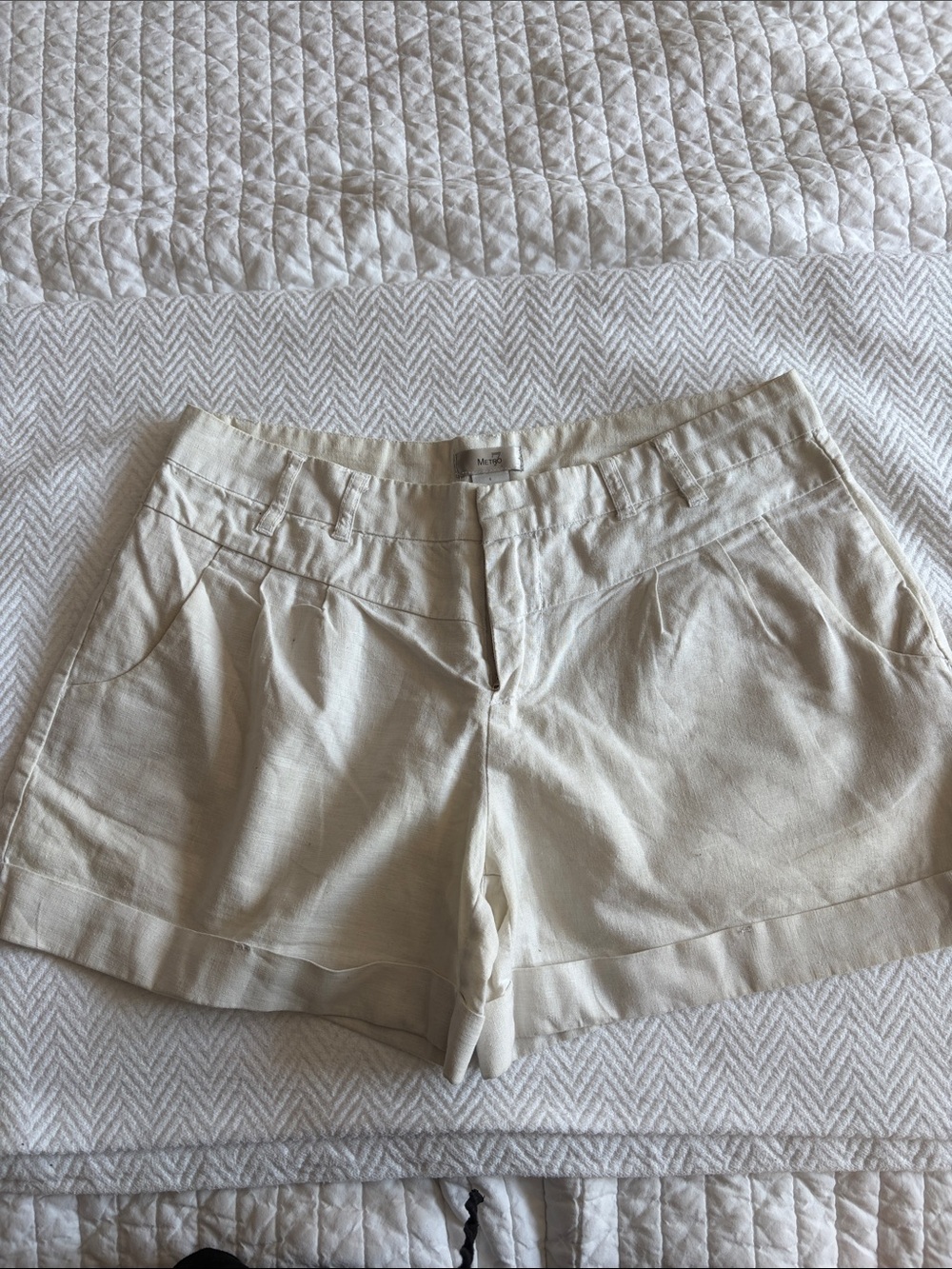 Metro 7 Cream Women's Tailored Shorts